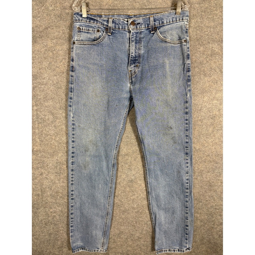Levi's 505 Mens Jeans Light Wash‎ Straight Fit Casual Denim W33 L30